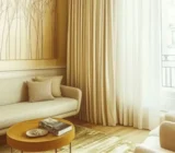 curtains, carpets and wallpaper