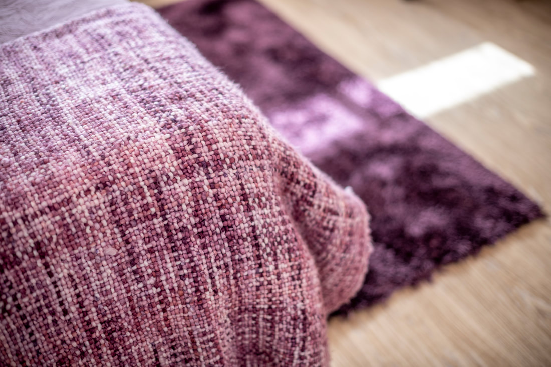 rock fabric detail in girl's bedroom