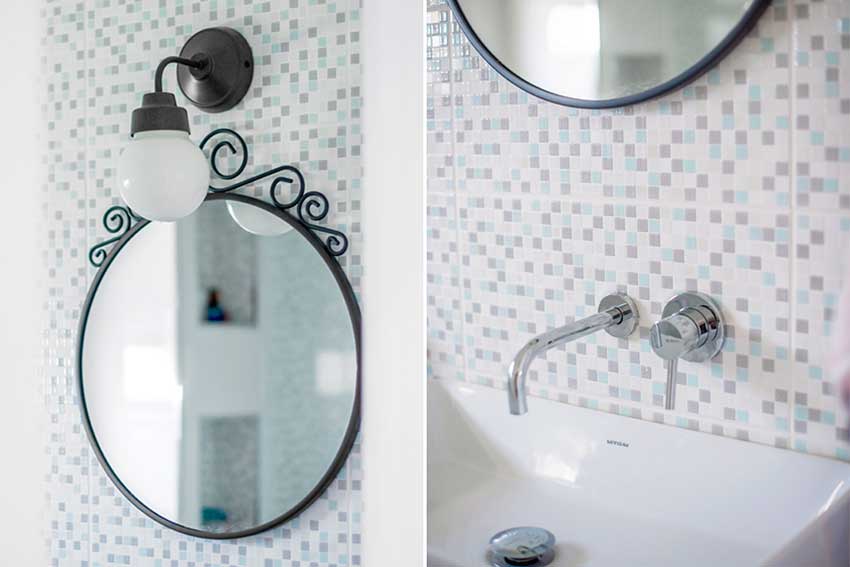 Details of the renovated bathroom