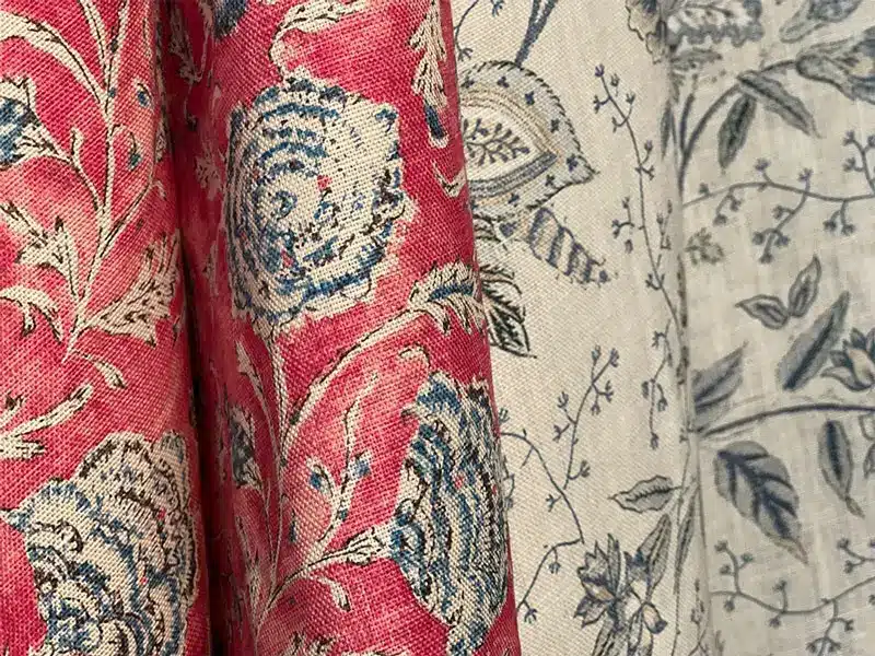 An example of Ralph Lauren floral fabrics from the Archival Florals Fabrics collection to use for cushions and upholstery and can be found in Zefiro Interiors stores